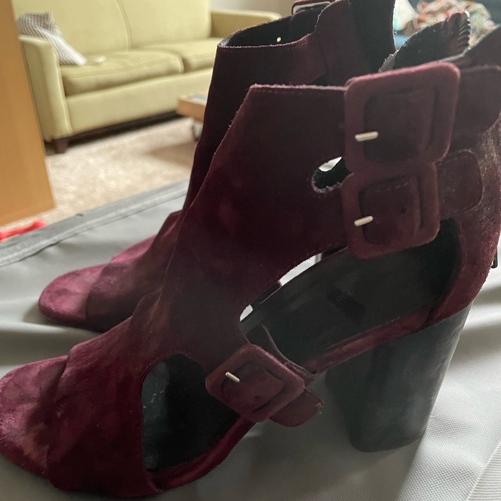 Rag and Bone suede boots/heels/sandals 8